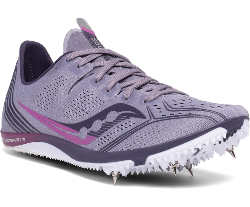 Saucony Endorphin 3 Women's Running Shoes Purple | Canada 107EBCX